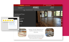 Hibu built website for flooring installation company