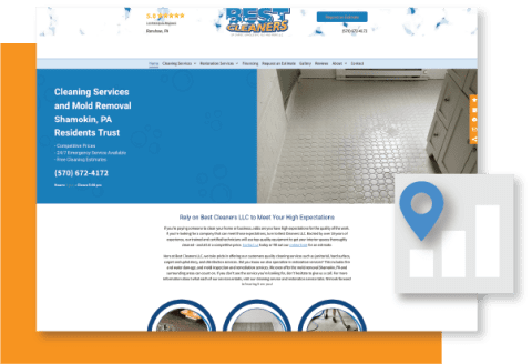 Best Cleaners website and performance with Hibu