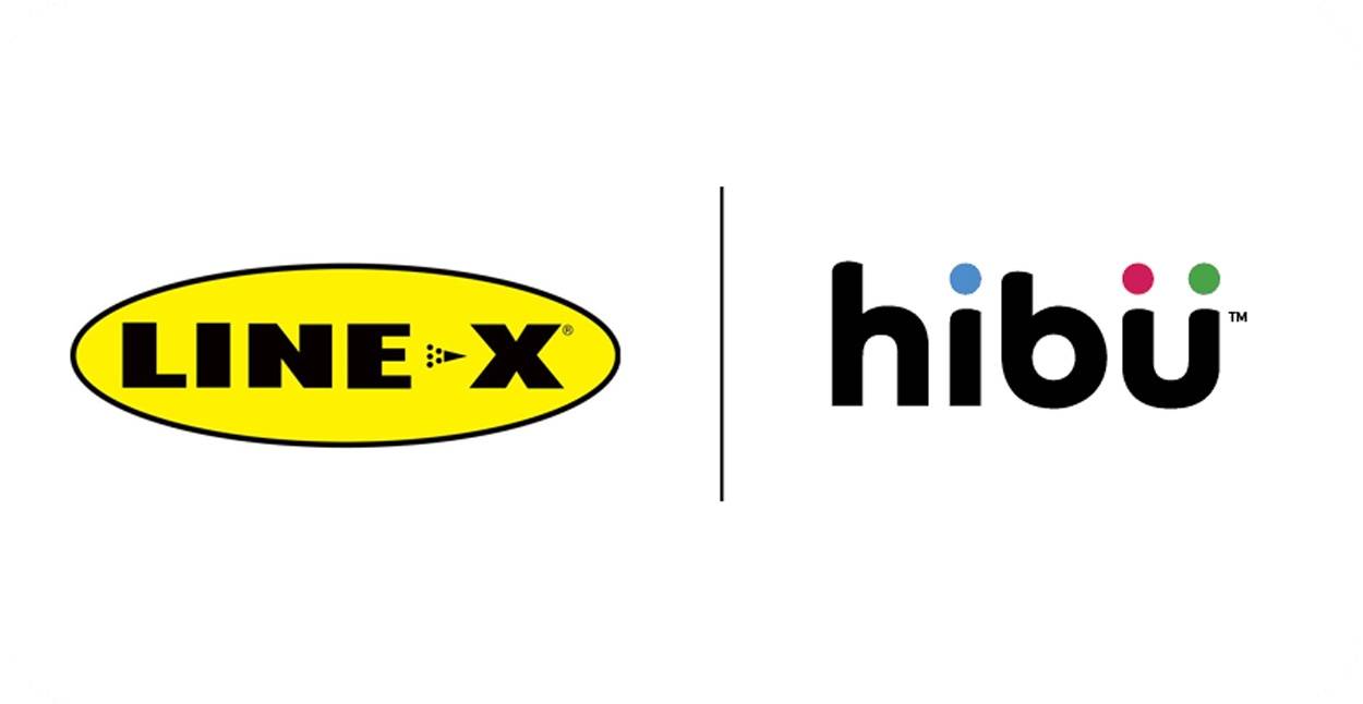 Line-X & Hibu logos