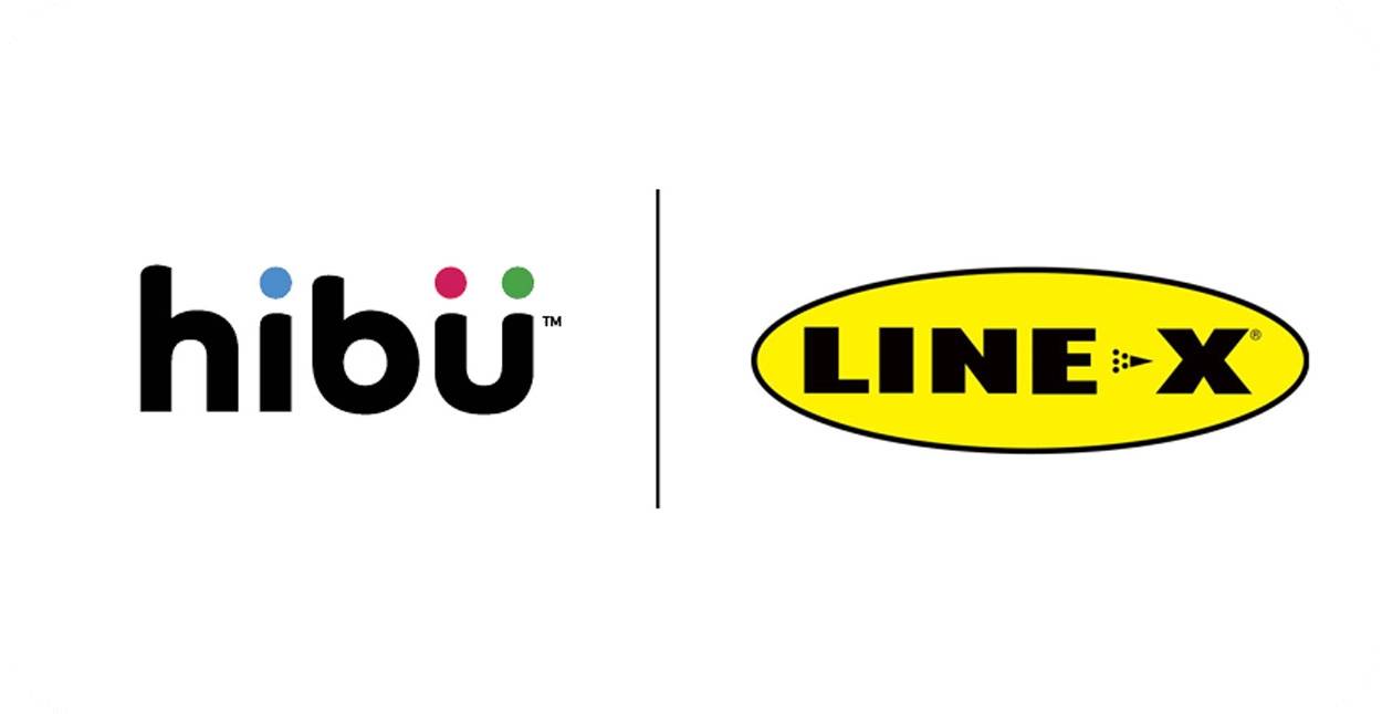 Line-X & Hibu logos