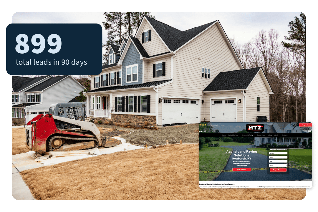 Concrete & Pavin Case-Study: MTZ-Paving - 899 total leads in 90 days