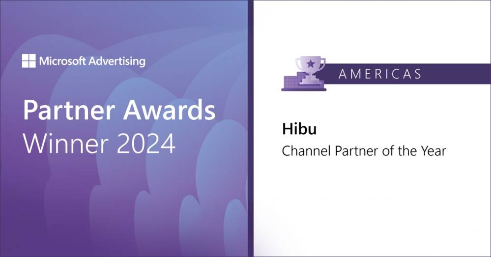 Microsoft Advertising - Partner Awards Winnder 2024 - Americas - Hibu - Channel Partner of the Year